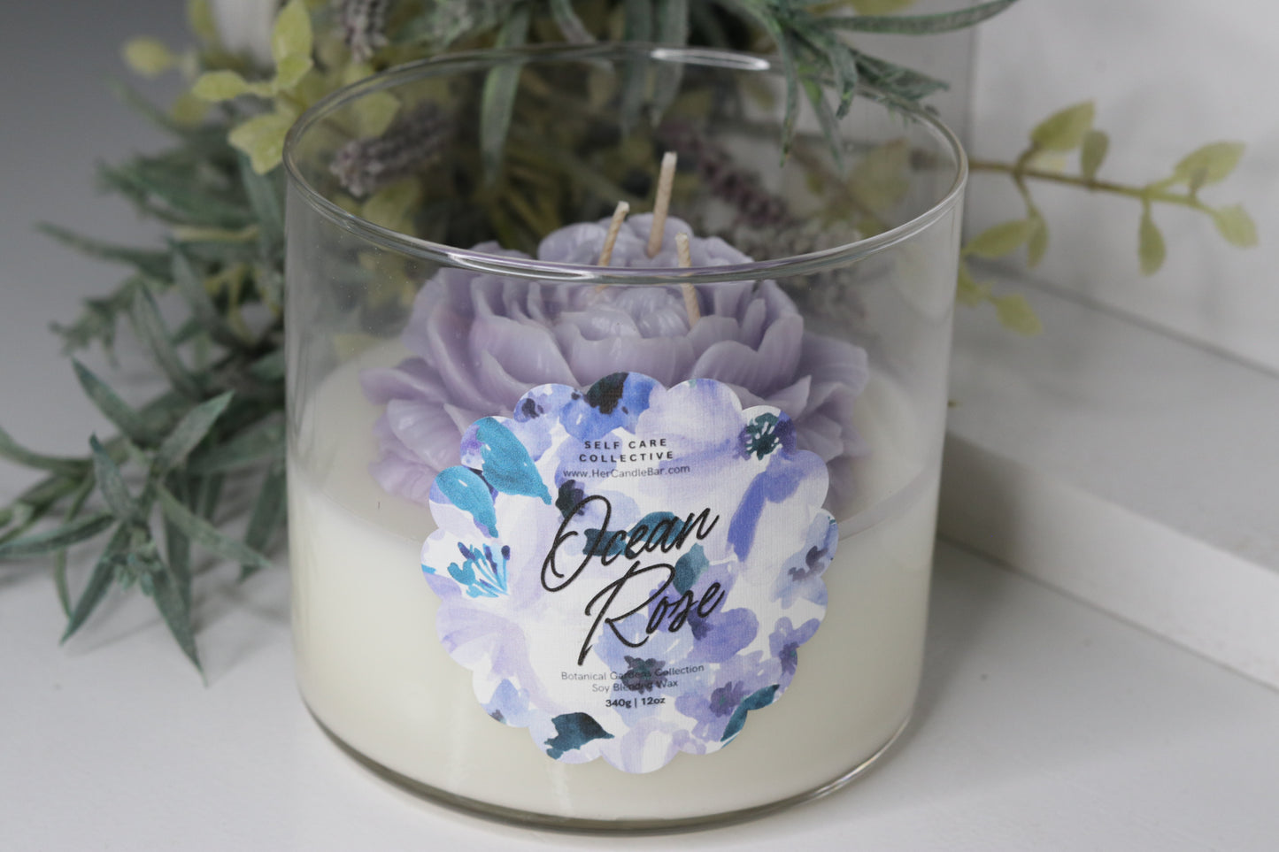 Oceans Rose Botanical Candle